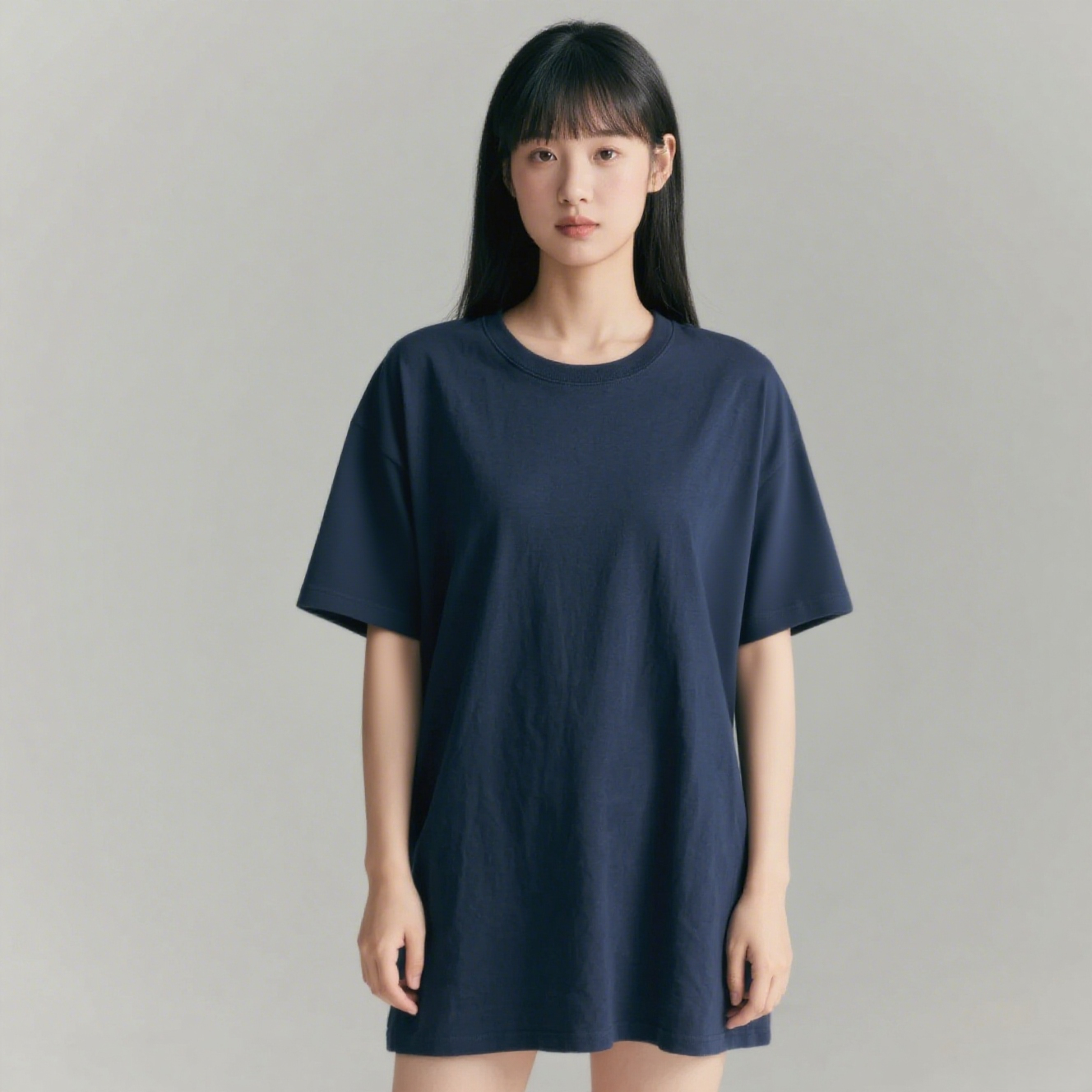 【32支双纱】260G重磅大版大落肩T恤圆领男女短袖百搭