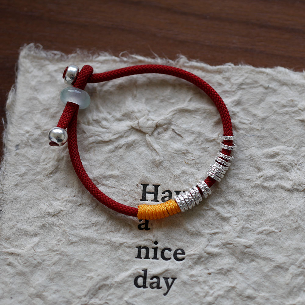 足银999盘缠手绳红绳藏式本命年