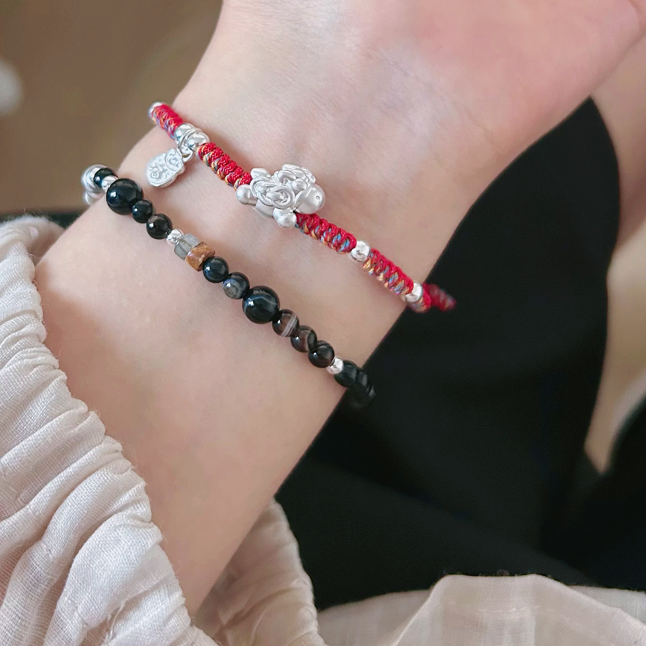 2026神马都好马上有福足银999生肖马年本命年手链纯银好运红手绳