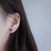 「甜酸」想吃一口小众磨砂小巧豆豆耳钉可爱甜美纯银彩色球耳钉女