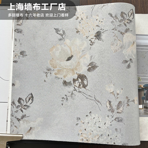复古美式田园风墙布客厅卧室背景法式清新花奔壁布2026新款XYT155