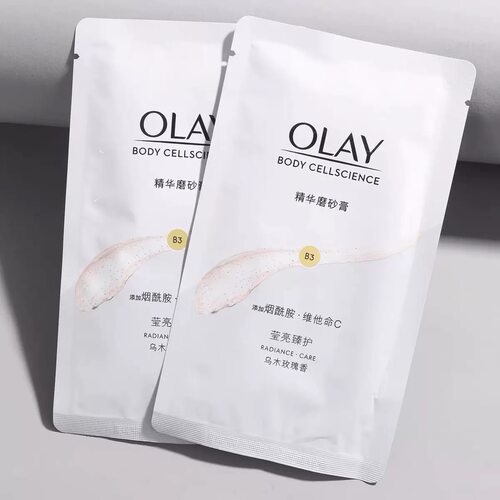 OLAY玉兰油精华磨砂膏20g烟酰胺维他命C矿物磨砂颗粒男女身体清洁