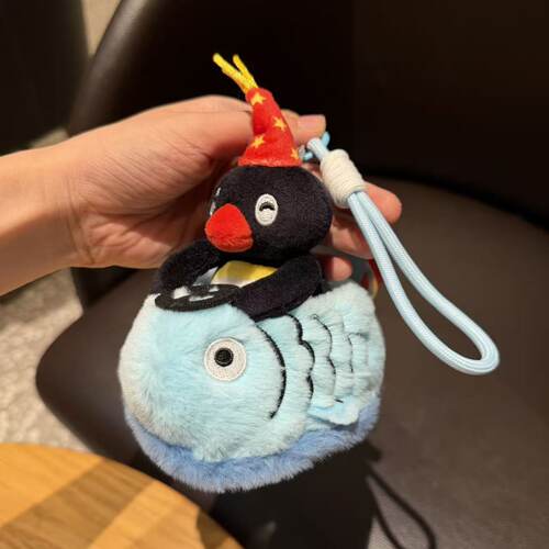 正版可爱碰碰车pingu小企鹅包包挂件卡通毛绒玩偶钥匙扣装饰礼物