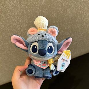 正版毛绒史迪仔汽车钥匙扣包包挂饰可爱公仔情侣潮流书包挂件玩偶