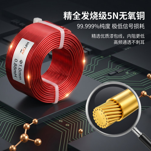 全新无氧铜纯铜电感线圈1.0mm-0.26 0.35 0.44 0.55 0.85 1.0mH