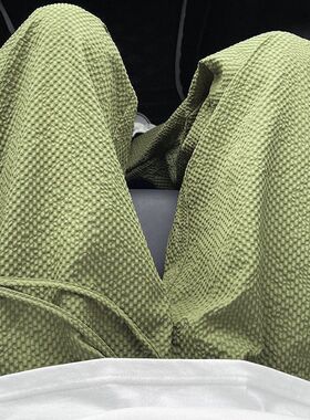军绿色泡泡纱冰丝裤男夏季薄款美式复古运动休闲裤防晒速干空调裤