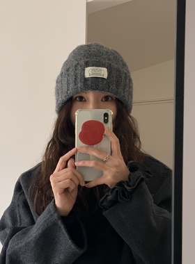 针织帽子女冬季百搭软糯针织加厚保暖帽