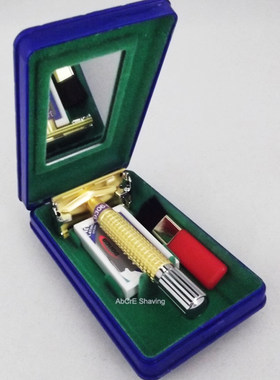 双色铜芯安全手动剃须 蝴蝶式刀头 表层电镀 修面刮胡子理容工具