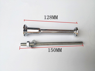 双层玻璃桌脚餐桌脚 茶几吊脚吊杆支架 家具五金配件 合金128MM长