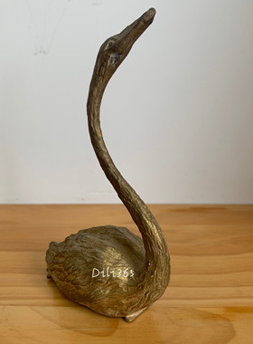 全铜长颈天鹅癞蛤蟆送独特摆件