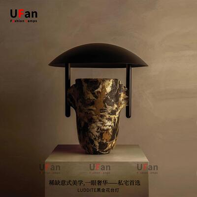 中山工厂直销LUDDITE黑金花台灯 设计师样板酒店高级私宅别墅装饰