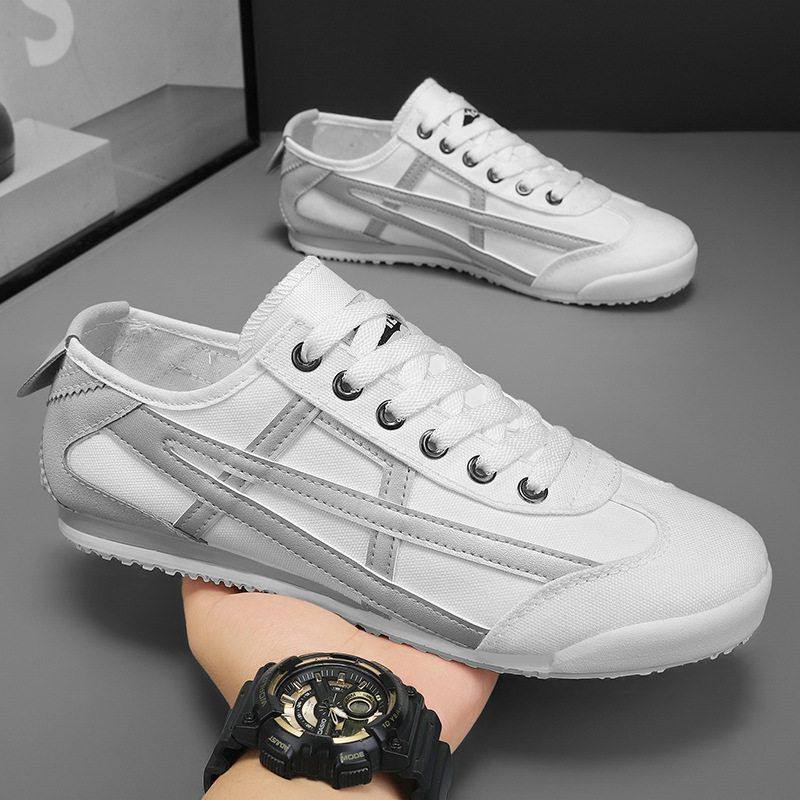 夏季阿甘男鞋子潮鞋一脚蹬透气潮流懒人潮牌百搭布鞋休闲帆布板鞋,流行男鞋,帆布鞋,淘宝优惠券,粉丝福利购,淘宝优惠卷