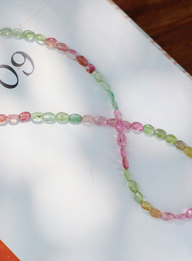 高货！天然纯净体碧玺项链锁骨链