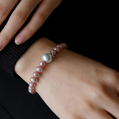 天然淡水珍珠手链小众高级感