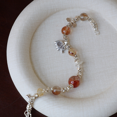 超重工！招财天然黑金超碎银手链