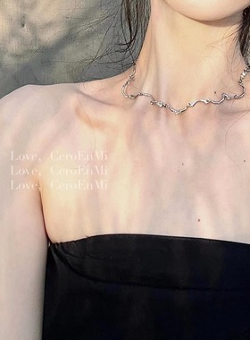 可调节电镀水波链女水钻颈链