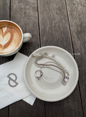 搭配珍珠ceroenmi钻链拼接女电镀