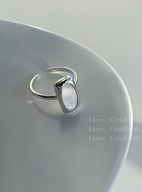 ceroenmis925纯银云开口戒指