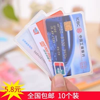 10 Gói Thẻ chống từ trong suốt Bộ ngân hàng Thẻ sinh viên Thẻ ID Thẻ bìa Thẻ truy cập Túi đựng thẻ Bus - Hộp đựng thẻ bao đựng thẻ bằng da