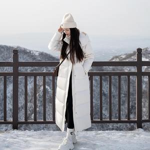 超长90白鹅绒长款羽绒服女加厚