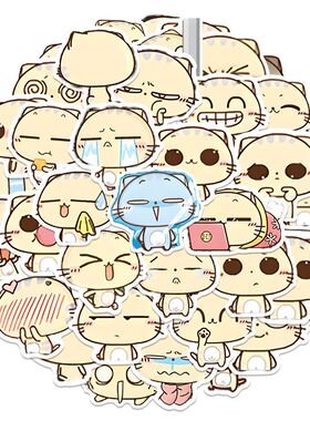 可爱cc猫咪表情包240张贴纸行李箱手机卡通手账电脑diy装饰创意