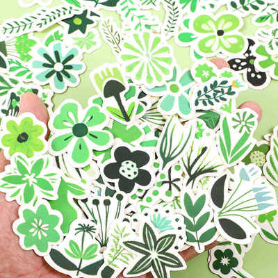 植物DIY花草树叶70张贴纸小清新