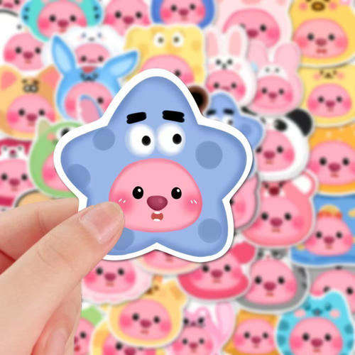 小海狸露比贴纸DIY手机手帐贴画