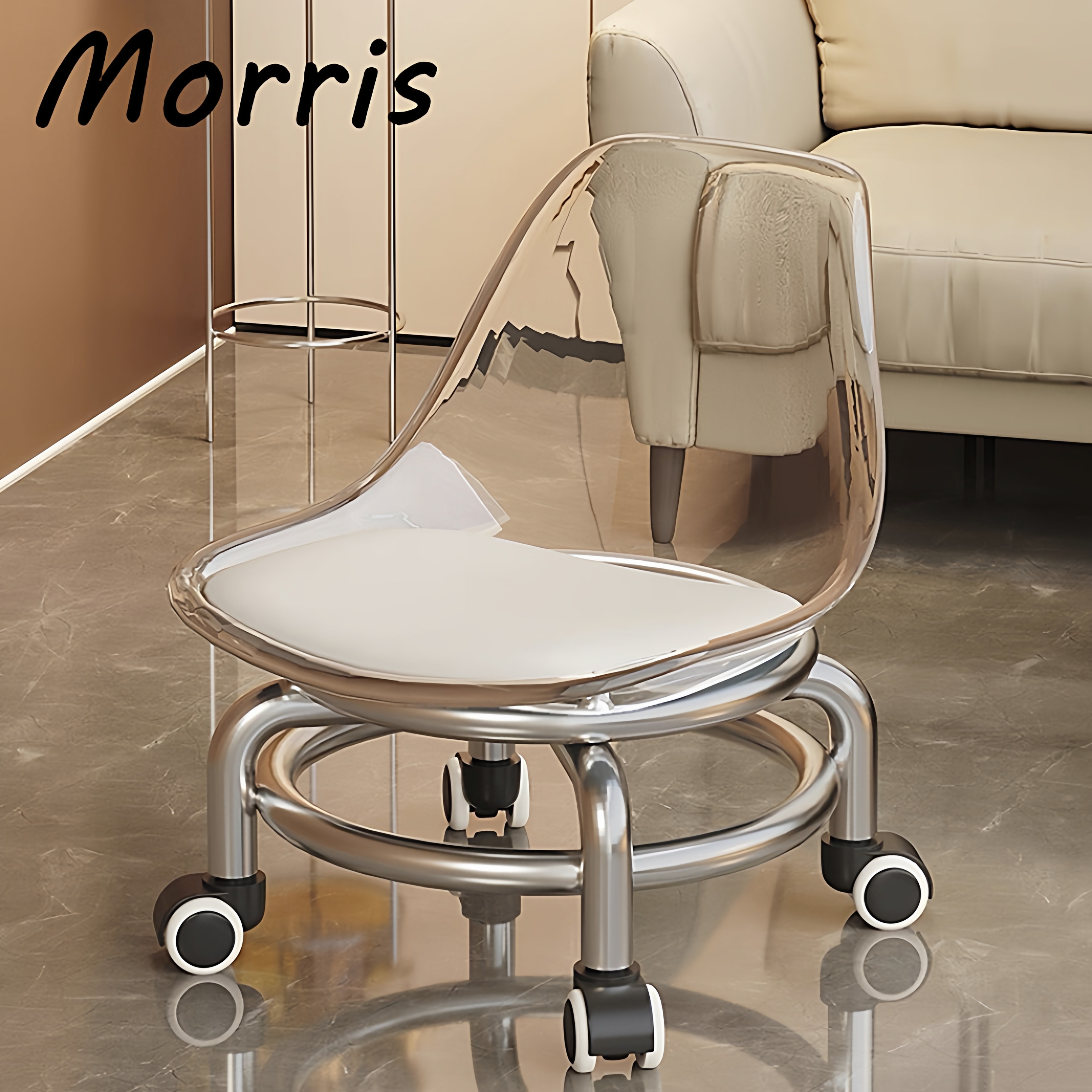 德国进口滑轮矮凳亚克力万向轮