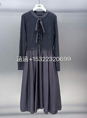 j↗03女装2024年秋季新款灰色针织连衣裙J430411189-1890
