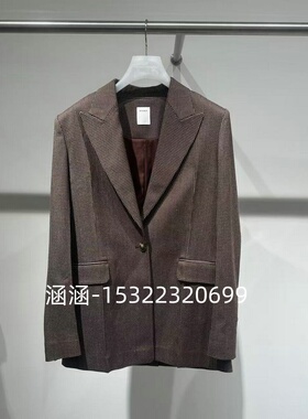 47折D家2025春款专柜正品深红色外套2J1F510-2799