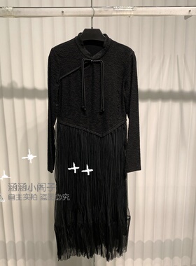 RB家2024冬新款专柜正百搭气质长袖连衣裙6L54L64170-799
