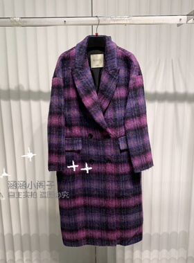 RB家2024年冬新款专柜正品长款格子大衣外套6L53D63270-2399