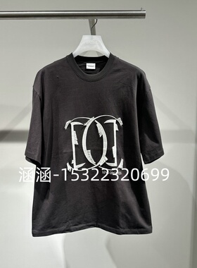 53折D家2025夏款专柜正品黑色T恤2J2B344-999