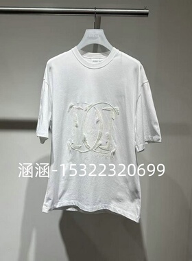 53折D家2025夏款专柜正品白色T恤2J2B344-999