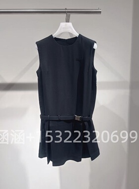 43折D家2025夏款专柜正品黑色连衣裙2J2O348-3299