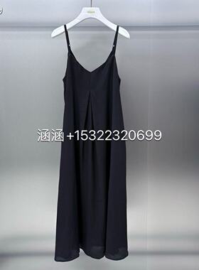 j↗03女装2025年夏季新款黑色气质拼接修身吊带裙 J420111231-969