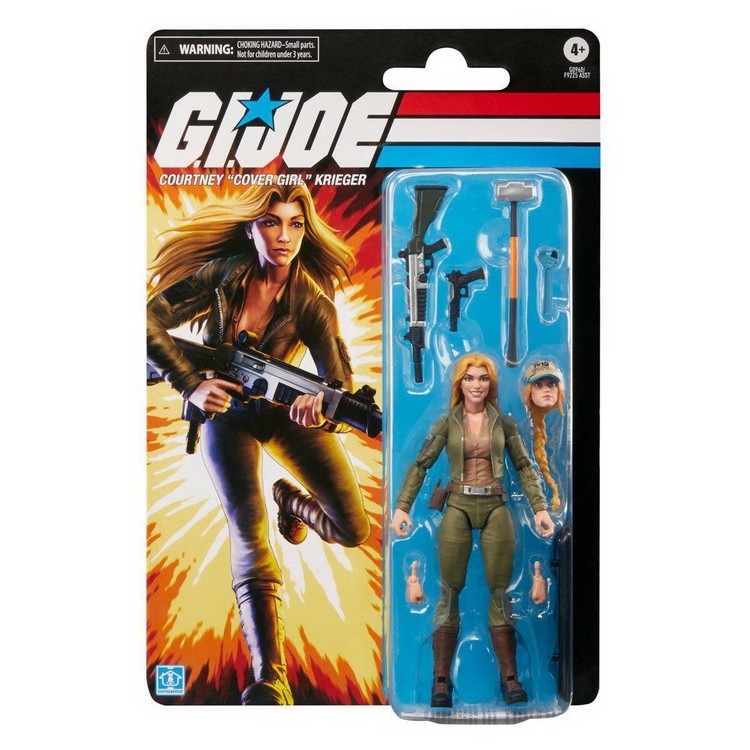 孩之宝 GIJOE 特种部队 复古 挂卡 封面女郎 6寸 可动 兵人 模型
