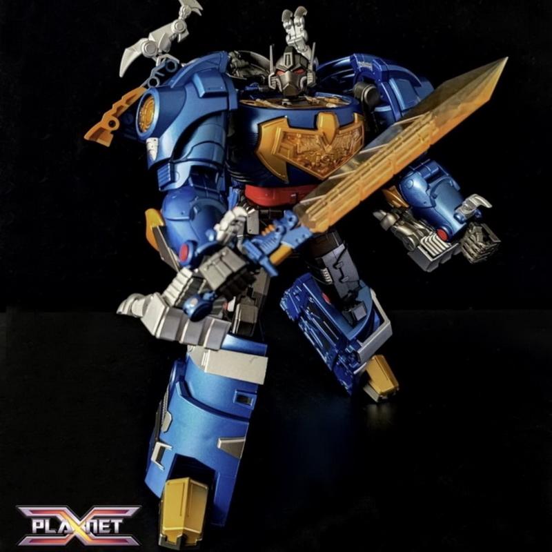 PX机器恐龙钢索G2蓝色变形玩具