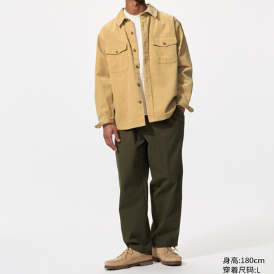 男装女装灯芯绒工装衬衫长袖衬衣休闲复古25秋冬新款480295