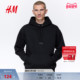 休闲舒适柔软连帽衫 HM男装 0970819 加绒时尚 宽松美式 女装 卫衣冬季