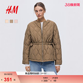 菱格纹THERMOLITE®绗缝外套夹克1324292 新款 HM女装 棉服2026春季