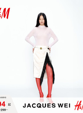 JACQUES WEI H&M女装毛针织衫2026春季新款罗纹针织上衣1320568