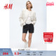 圆领修身 HM女装 短外套春季 纹理感千金小香风外套1202760