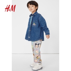 Детская куртка Жан hm童装男童牛仔外套早秋休闲宽松厚款棉质印花图案衬衫1042699