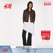 短外套冬季 新款 气质秋冬高智风外套保暖时尚 HM女装 夹克衫 1314615