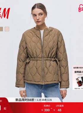 HM女装棉服2026春季新款菱格纹THERMOLITE®绗缝外套夹克1324292