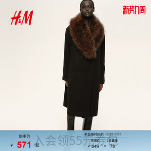 HM冬季 双排扣大衣1303962 女装