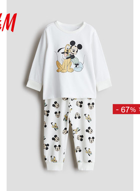 【迪士尼系列】HM童装男婴女婴家居服2件式米奇印花睡衣1085414