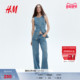 Soft阔腿裤 HM女装 1295571 直筒复古牛仔裤 Feather 牛仔裤 冬季
