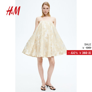 新款 连衣裙冬季 2025女装 宽松提花波嬉风迷你连身裙1278372